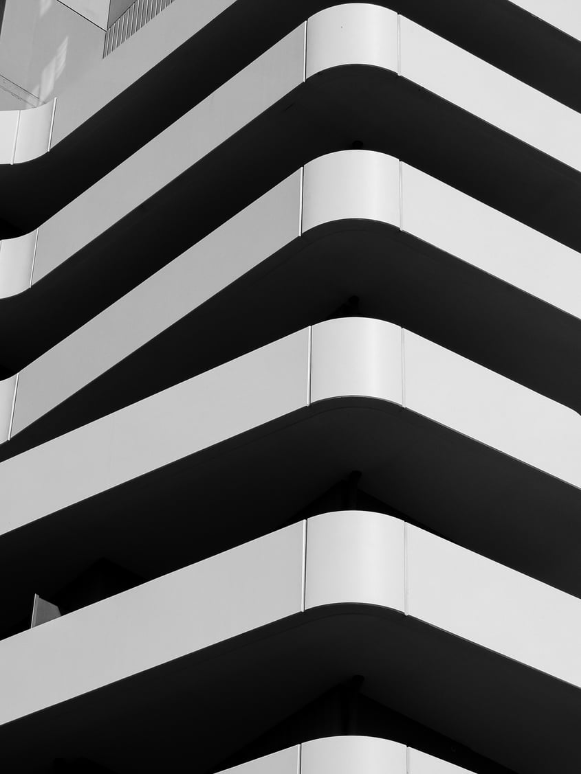 Black and White Concrete Building